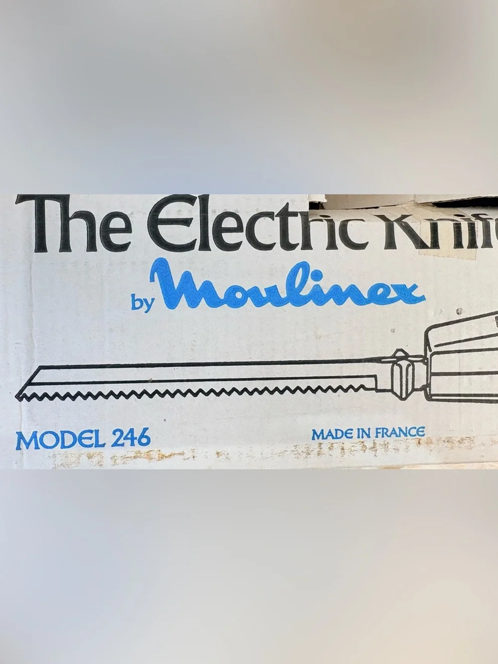 VINTAGE 60s 70s MOULINEX FRANCE ELECTRIC CARVING KNIFE~WORKS